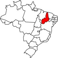 Штат Пиауи на карте (Бразилия)