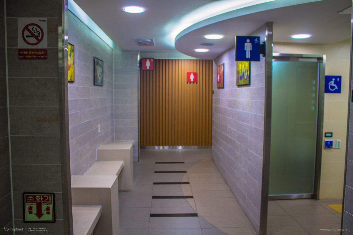 Туалет в метро Сеула