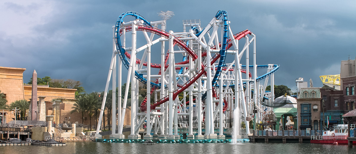 Американские горки в парке развлечений Universal Studio, фото №1