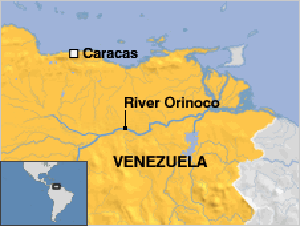 Река Ориноко на карте