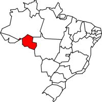 Штат Рондония на карте (Бразилия)