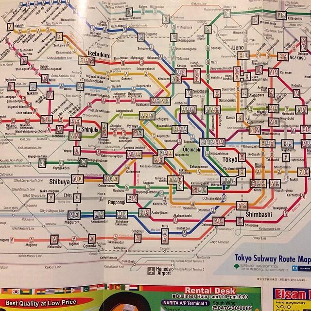 Карта токийского метро